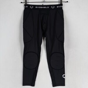 EvoShield Youth 3/4 Sliding Tights Sz Large Black Padded Baseball Activewear